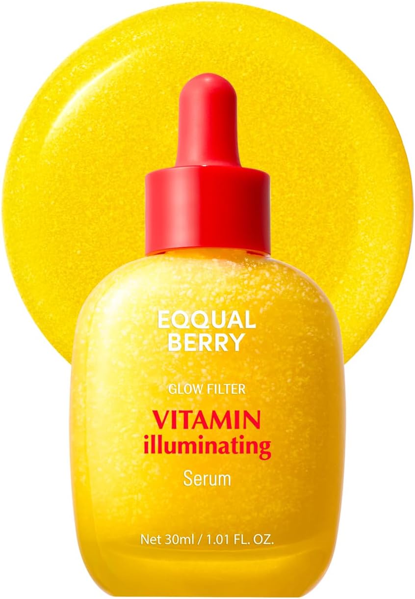 EQQUALBERRY Vitamin Illuminating Serum 30 ml – Vitamin C & Niacinamide Face Serum with Arbutin, Ceramides & Hyaluronic Acid, Hydrating Radiance-Support
