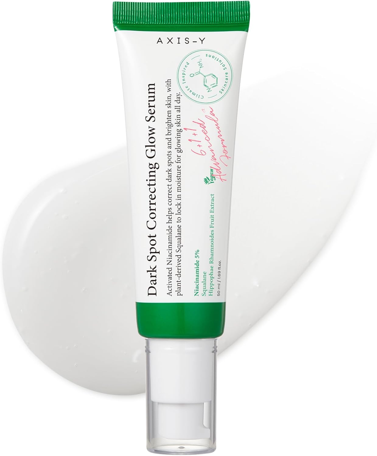 AXIS-Y Dark Spot Correcting Glow Serum 50ml - 5% Niacinamide Dark Spot Remover For Face - Vegan Korean Skin Care Niacinamide Serum for All Skin Types - 1.69 fl. oz.