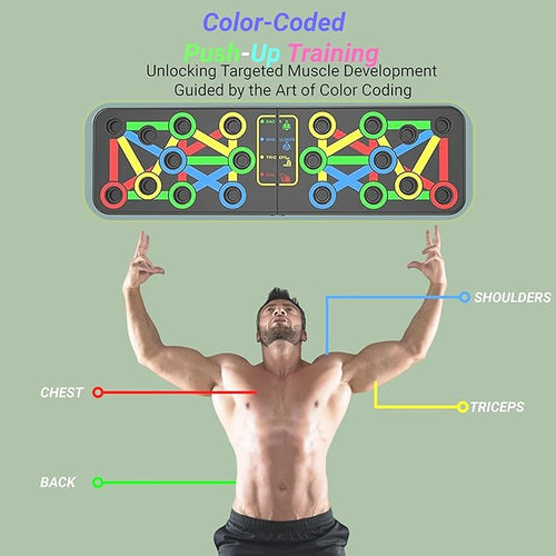 BixBin Push Up Board Foldable 14 in 1 Press Up Boards