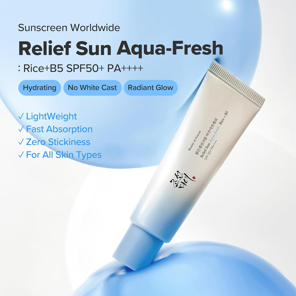 Beauty of Joseon Relief Sun Aqua-Fresh Sunscreen Rice + Panthenol SPF 50+ PA++++