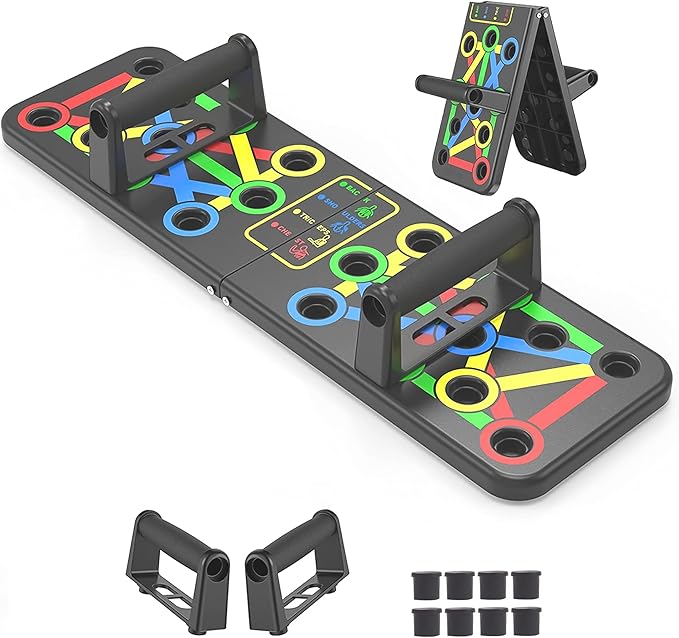 BixBin Push Up Board Foldable 14 in 1 Press Up Boards