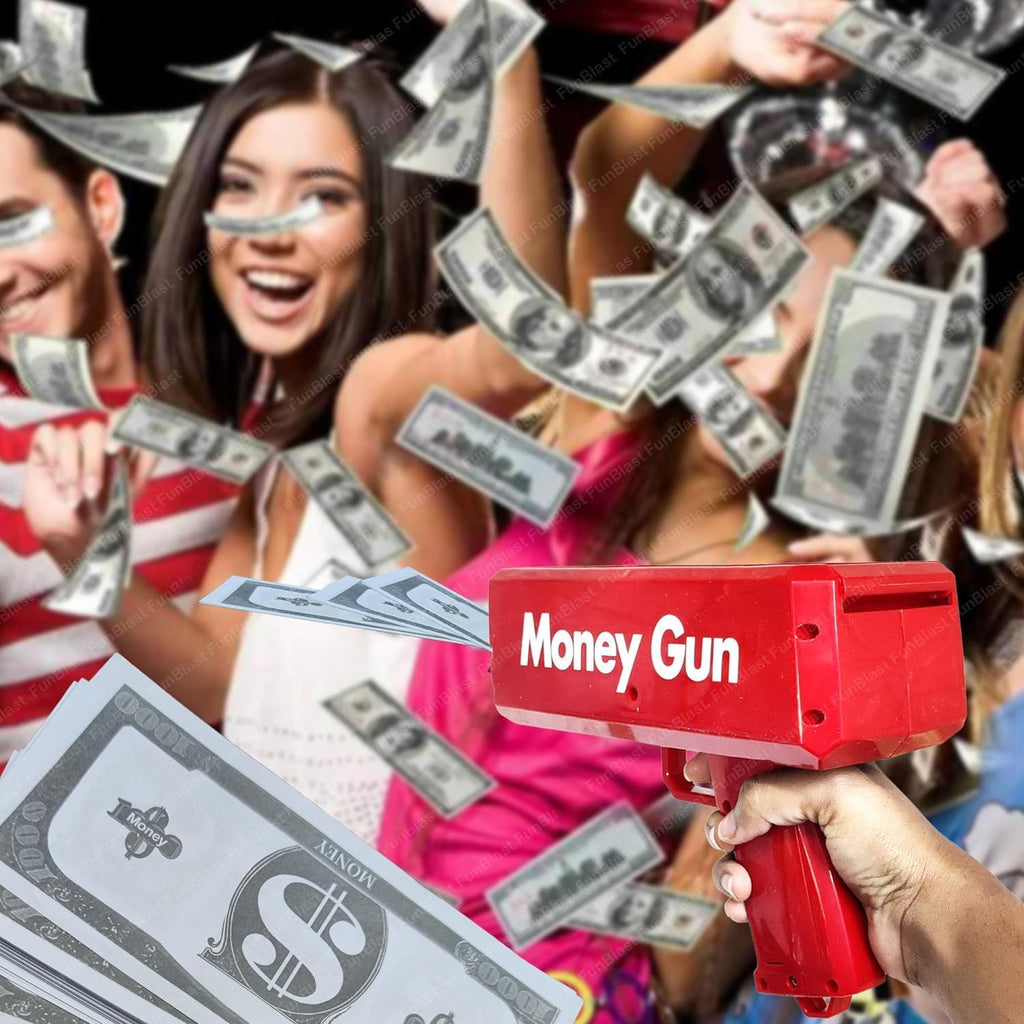 SF-SCODE Money Gun Cash Gun Super Gun Spray Gun Dollar Gun Cash Toy Shooter Toy Gun, Cash Cannon Money Gun for Wedding, Parties and Fun