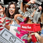 SF-SCODE Money Gun Cash Gun Super Gun Spray Gun Dollar Gun Cash Toy Shooter Toy Gun, Cash Cannon Money Gun for Wedding, Parties and Fun