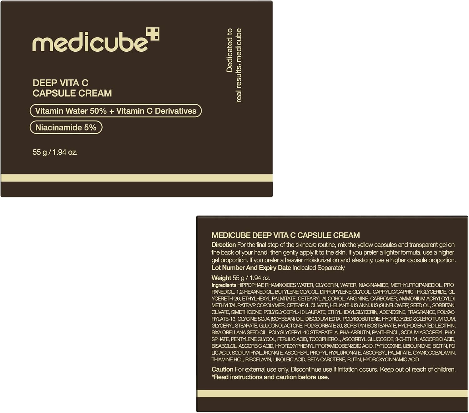 Medicube Capsule Cream with Deep Vitamin C | Liposome Vitamin C Golden Capsule for Uneven & Dull Skin | Radiance & Firm-Looking Skin | Hydrating Glow Gel Texture | Korean Skincare, 1.94 oz