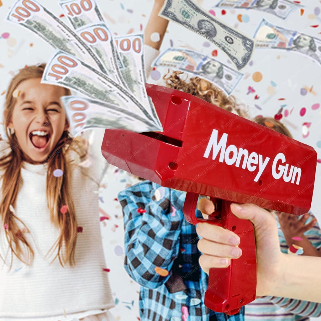 SF-SCODE Money Gun Cash Gun Super Gun Spray Gun Dollar Gun Cash Toy Shooter Toy Gun, Cash Cannon Money Gun for Wedding, Parties and Fun