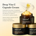 Medicube Capsule Cream with Deep Vitamin C | Liposome Vitamin C Golden Capsule for Uneven & Dull Skin | Radiance & Firm-Looking Skin | Hydrating Glow Gel Texture | Korean Skincare, 1.94 oz