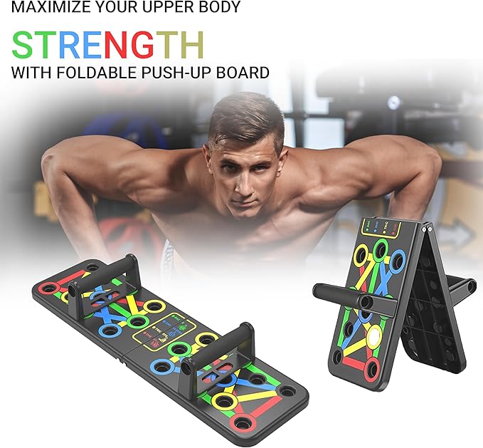 BixBin Push Up Board Foldable 14 in 1 Press Up Boards
